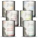 MjAMjAM Mixpaket mit Wild & Kaninchen, Pute, Ente, Herzen, Huhn und Rind 6 x 800 g