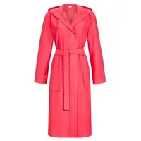 Ringella Unisex-Bademantel aus Frottee mit Kapuze und Bindegürtel, aufgesetzte Taschen, 45% Viskose 35% Polyester 20% Baumwolle (Frottee), Kapuze, Gürtel, Länge ca. 120 cm rosa S