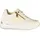 Laura Biagiotti Eleganter Damensneaker Plateau Gold/Weiß 38