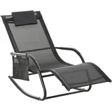 Outsunny Schaukelstuhl Hochlehner 150 x 62 x 88 cm schwarz 1 St.