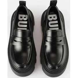 Buffalo Damen Halbschuhe Flora Loafer Vegan 1622355 Schwarz - Schwarz