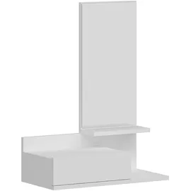 [en.casa] Wandregal Gundsø 40 x 12 x 10 cm Weiß