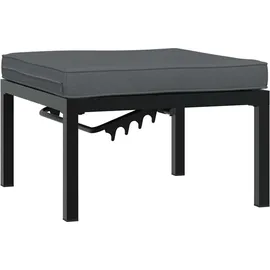 vidaXL 3-tlg. Garten-Sofagarnitur mit Kissen Schwarz Aluminium