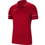 Nike Nike, Academy 21, Polo Hemd, Universität Rot/Weiß/Turnhalle Rot/Weiß, Xs, Unisex-Kind
