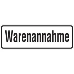 Hinweisschild, Warenannahme, 120 x 350 mm - 350x120 mm Folie selbstklebend