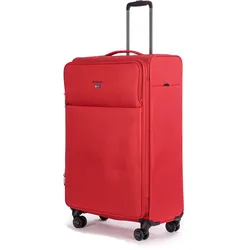 Stratic Reisekoffer  Light + Trolley 80 cm  erweiterbar  4 Rollen 90 l - Rot