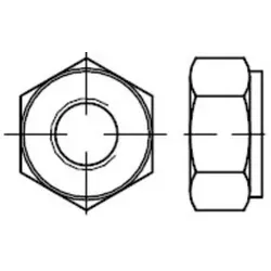 DIN 2510 Schraubenbolzen mit Dehnschaft, L= mit langem Gewinde, mit Mutter, 24CrMo5/25CrMo4 NF M33 HP