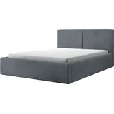 Selsey Doppelbett Farese - Bett mit Polsterrahmen, Cordbezug 180 cm, grau - Grau