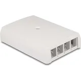 DeLock Keystone Leergehäuse Aufputz 4 Port für Glasfaser und Netzwerk
