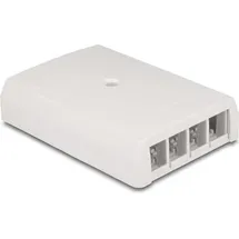 DeLock Keystone Leergehäuse Aufputz 4 Port für Glasfaser und Netzwerk