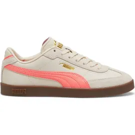 Puma Club II Era Sneaker, Alpine Snow-Fluro Peach PES-Gum, 40.5 EU