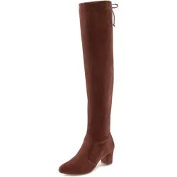 Overkneestiefel, Slouchy Boots,Langschaft Stiefel,Schlupf-Boot, weiches Stretchmaterial, Gr. 38, dunkelbraun, , 50607762-38