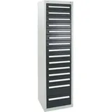 Stumpf Schubladenschrank Serie T-100/35-1, RAL 7035/7016, 15 Schubladen