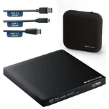 techPulse120 Externes ULTRAHD UHD 4k 3D M-DISC BDXL 100 GB USB 3.0 USB-C Laufwerk Blu-ray-Brenner