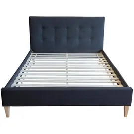 Homestyle4u Polsterbett 160 x 200 cm Schwarz