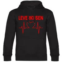 Multifanshop Kapuzensweatshirt Herzschlag Schwarz XL