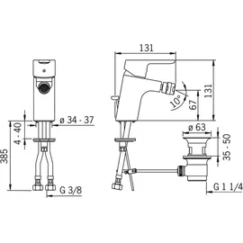 Hansa Primo Bidetarmatur mehrfarbig 49433203