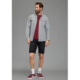 Arizona Jeansshorts "Doppelpack Denimshorts", Herren, Gr. 34, N-Gr, blau used, schwarz, Denim/Jeans, Obermaterial: 82% Baumwolle, 17% Polyester, 1% Elasthan, unifarben, regular fit kniefrei, Jeans Jeansshorts, Regular-Fit, gerade geschnittenes Bein