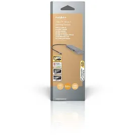 Nedis USB Multi-Port-Adapter| 3.2 Gen 1| USB-C Stecker| Micro SD RJ45 Buchse