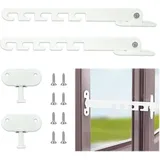 2-teiliger Fensterbegrenzer Für Drehkippfenster, Fensterstopper Zur Einstellung Des Fensteröffnungswinkels, Fensteröffnungsbegrenzer Mit Schrauben, Zur Einstellung Des Fensteröffnungswinkels, Weiß