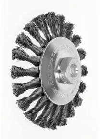 Lessmann Kegelbürste gekröpft Stahldraht 0,50 mm, Bürsten-⌀xGewinde: 125XM14 mm