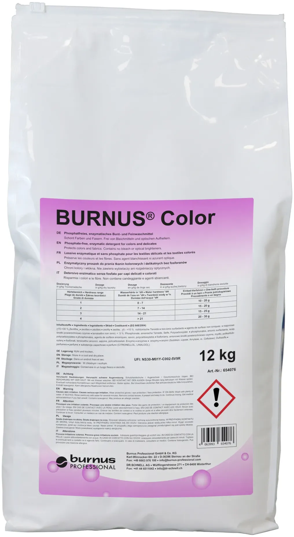 BURNUS color Colorwaschmittel 12 kg Sack