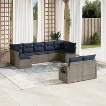 vidaXL Gartensofa-Set 9-tlg. grau
