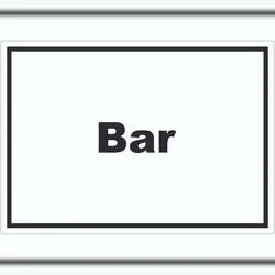 Bar Aufkleber mit Text Pub Kneipe waagerecht A8 (52x74mm)