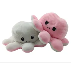 soma Kuscheltier XXL Oktopus 40cm Kuscheltier pink weiß (1-St), Super weicher Plüsch Stofftier Kuscheltier für Kinder zum spielen rosa|weiß