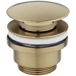 Universalablauf mit Push-Up-Stöpsel für Waschbecken | satiniertes Gold