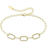 aniston jewelry & watches Schmuck Geschenk Armkette mit Zirkonia goldfarben 23 cm