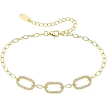 aniston jewelry & watches Schmuck Geschenk Armkette mit Zirkonia goldfarben 23 cm