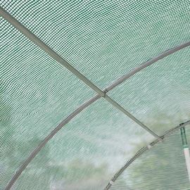 TOOLPORT Foliengewächshaus 3x8m PE Plane 180g/m2 grün transparent
