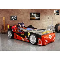 JVmoebel Kinderbett Sportwagen Autobett mit Matratze für Jugendliche, Lagerware, Made in Europa schwarz