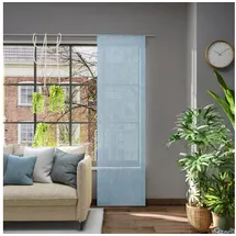 Neutex for you! Schiebegardine Libre-ECO (1 St), Paneelwagen, halbtransparent, Jacquard, nach Maß blau 60 cm x 175 cm