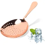 Edelstahlsieb, Praktisches Cocktailsieb mit Griff aus Edelstahl, Ideal für Barkeeper und Hobby-Mixer, für Mixing Mint Juleps und andere Cocktails