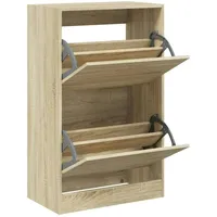 VidaXL Schuhschrank Sonoma-Eiche 60x34x96,5 cm Holzwerkstoff