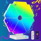 RGB Lightbar, RGBIC Gaming Tischlampe Beleuchtung Sync mit Musik Hue Lightstrip Dimmbare mit Fernsteuerung, Weihnachtsdekoration Nachtlicht Panel Wandleuchte für Spielzimmer TV PC Deko