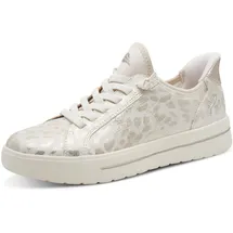 Jana Sneaker Low Damen Gold/Weiß Weite H 37