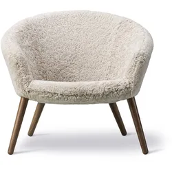 Fredericia - Ditzel Lounge Sessel, Walnuss / Schafsfell