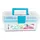 Tayg Werkzeugkoffer Polypropylen 290 x 170 x 127 mm Blau/Rosa/Transparent