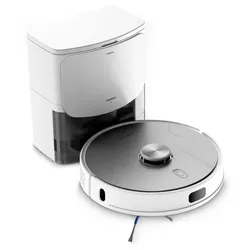 Saugroboter »X42 SW+ mit Absaugstation, 8.000 Pa Saugleistung, 240min Laufzeit«, Nass- und Trocken Saugroboter, Teppicherkennung, Lasernavigation, 36231521-0 Weiss/Grau