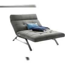 KAWOLA Relaxliege AMERIVA Polyester 120 x 110 x 158 cm Silber mit Kissen und Kopfteil