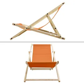 ECD Germany Sonnenliege 100 x 83 x 100 cm Orange