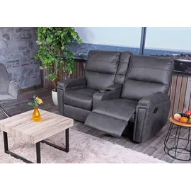 Mendler 2er Kinosessel HWC-K17 Stoff/Textil 157 x 102 x 0 cm Grau mit Relax-Funktion
