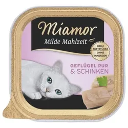MIAMOR Milde Mahlzeit Poultry Pure&Ham 100g