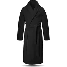 Normani Herren Premium Bademantel Basic in Schwarz | Gr.: XS