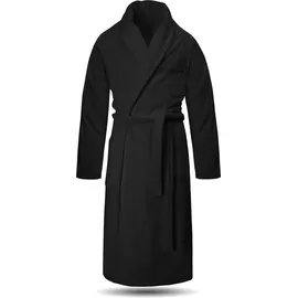 Normani Herren Premium Bademantel Basic in Schwarz | Gr.: XS