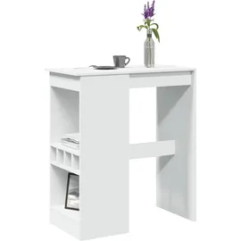 vidaXL Bartisch mit Regal 90 x 47,5 x 103,5 cm Weiß