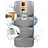GARANTIA CUBUS Regentonne Komplett-Set 1000 L betongrau